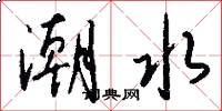 潮水怎么写好看