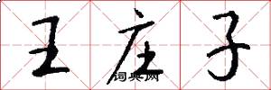 王庄子怎么写好看