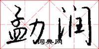 勐润怎么写好看