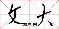 文大怎么写好看