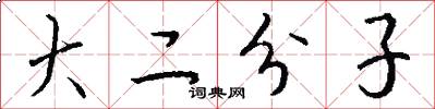 大二分子怎么写好看