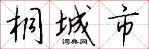 桐城市怎么写好看