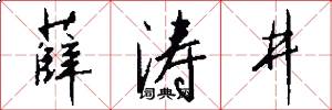 薛涛井怎么写好看