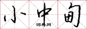 小中甸怎么写好看