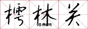 樗林关怎么写好看