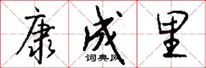 康成里怎么写好看