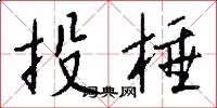 投棰怎么写好看