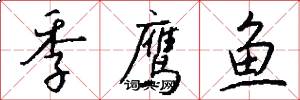 季鹰鱼怎么写好看