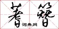蓍簪怎么写好看