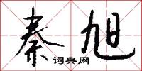 秦旭怎么写好看