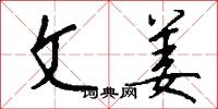文姜怎么写好看