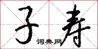 子寿怎么写好看