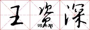 王资深怎么写好看