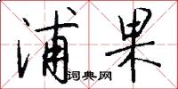 浦果怎么写好看