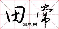 田常怎么写好看
