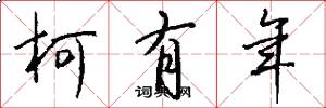 柯有年怎么写好看