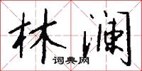 林澜怎么写好看