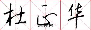 杜正华怎么写好看