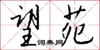 望苑怎么写好看