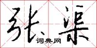 张渠怎么写好看