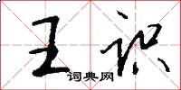 王识怎么写好看
