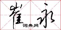 崔永怎么写好看