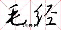 毛经怎么写好看