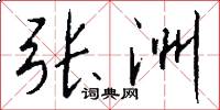 张洲怎么写好看