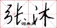 张沐怎么写好看