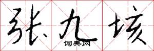 张九垓怎么写好看