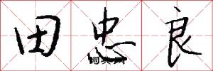 田忠良怎么写好看