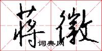 蒋徽怎么写好看