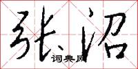 张沼怎么写好看