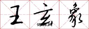王玄象怎么写好看