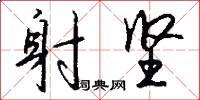 射坚怎么写好看