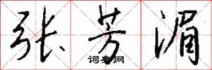 张芳湄怎么写好看