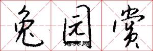 兔园赏怎么写好看