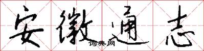 安徽通志怎么写好看