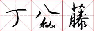 丁公藤怎么写好看
