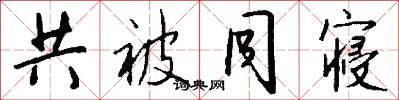 共被同寝怎么写好看