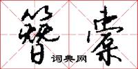 簪橐怎么写好看