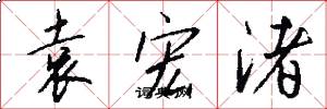 袁宏渚怎么写好看