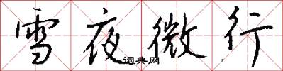 雪夜微行怎么写好看