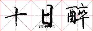 十日醉怎么写好看
