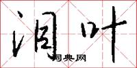泪叶怎么写好看