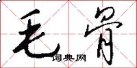 毛骨怎么写好看