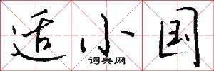 适小国怎么写好看