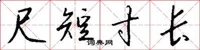 尺短寸长怎么写好看