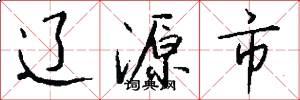 辽源市怎么写好看