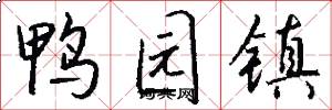 鸭园镇怎么写好看